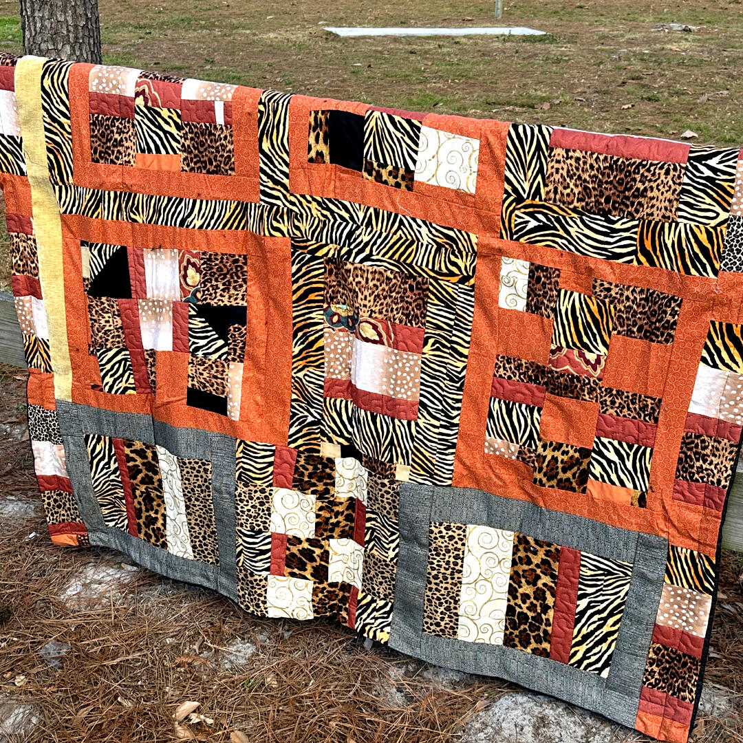 "Safari Animal World Quilt"